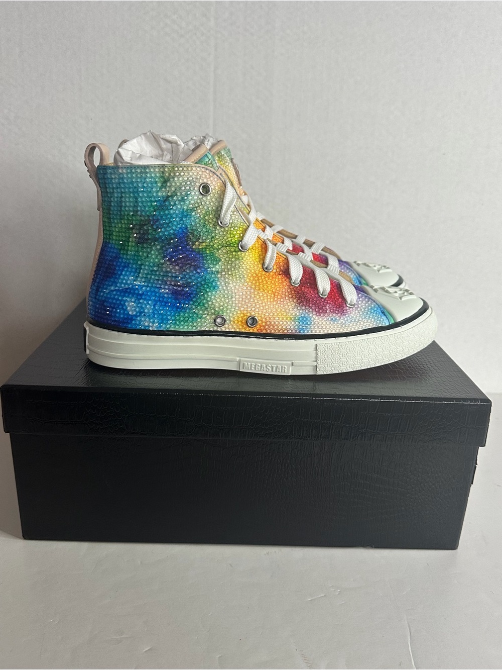 Philipp Plein Megastar tie-dye high-top sneakers Women size EU 41